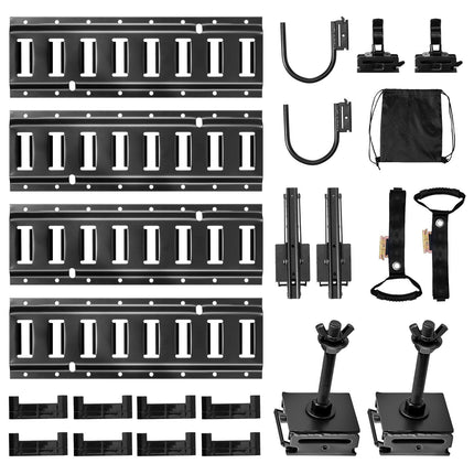E-Track Tie-Down Rail Kit, 4-Pack 16 in, 1500 lb