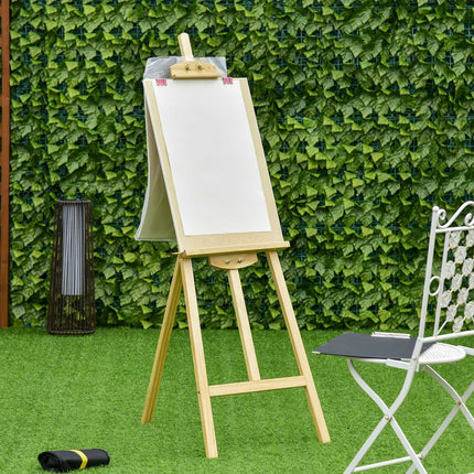 Adjustable pine easel - natural finish, 51.5x71.5x134.5 cm