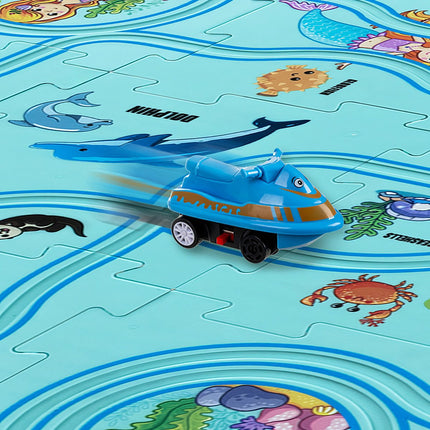 Naučná sada puzzle s dráhou, 25 dílků, od 3 let