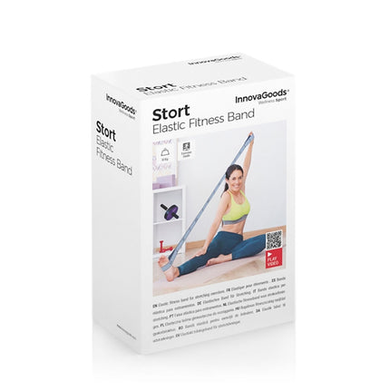 Elastická fitness guma na strečink s cvičebním průvodcem Stort InnovaGoods