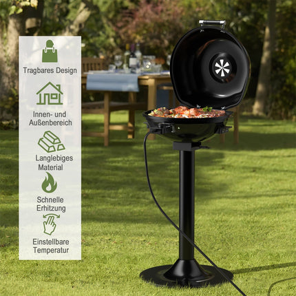 Elektrický gril – přenosný, nepřilnavý, nastavitelná teplota