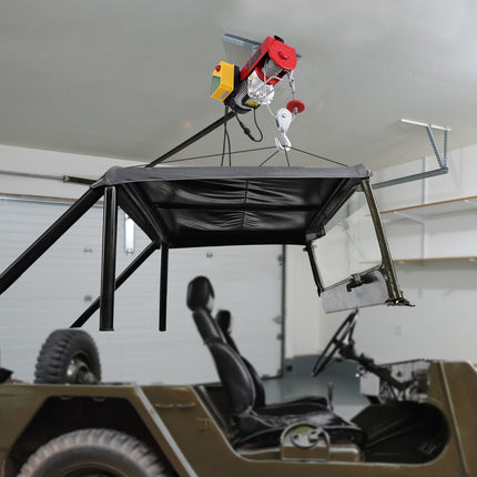 Electric Cable Hoist 2200 lb, Wireless and Wired Remote