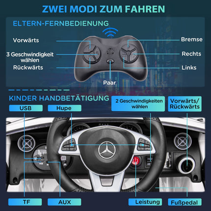 Elektrické vozítko pro děti od 3 let, dálkové ovládání, LED světla