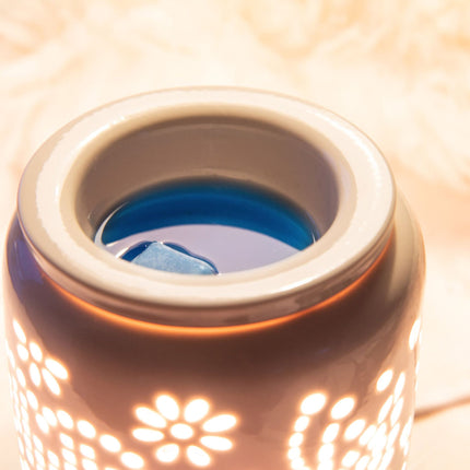 Elektrická keramická aromalampa – vzor srdce, bezpečná a stylová