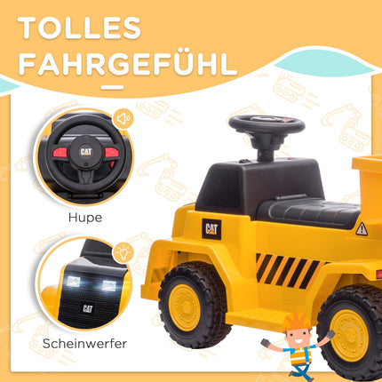Electric toy tractor with horn and tilt loader