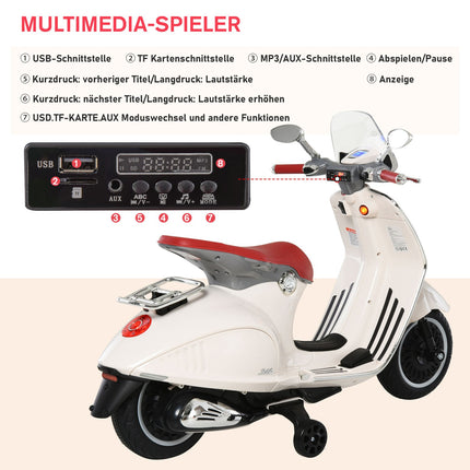 Dětská elektrická motorka s MP3 a světly, 3-6 let
