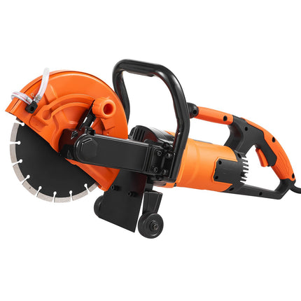Electric Concrete Saw, 9 in Blade, Wet Dry, 3.5 in Depth