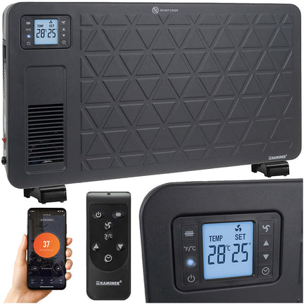Elektrický konvektor, 2300W, ovládání přes WiFi, černá