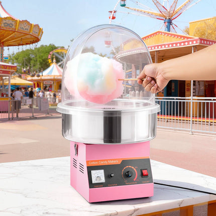 Electric Cotton Candy Machine 1000W, Cover, Steel Bowl