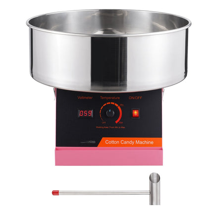Electric Cotton Candy Machine 1000W, Stainless Steel Bowl, Pink