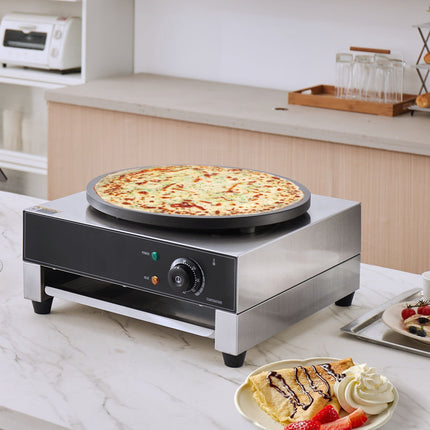 Electric Crepe Maker 16-Inch, 3000W, Temp Control