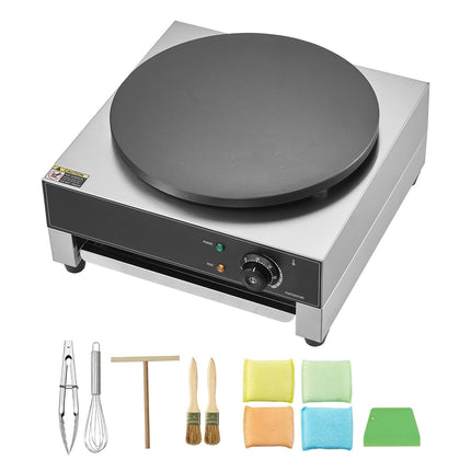Electric Crepe Maker 16-Inch, 3000W, Temp Control