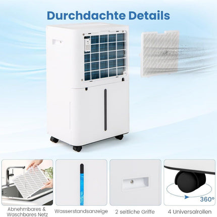 Elektrický odvlhčovač, 25.5L/den, pro 25㎡, tichý režim