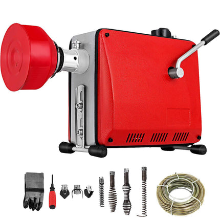 Electric Drain Auger 230V 390W, 20–100mm, 2 Cables