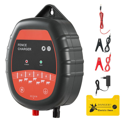 Electric Fence Energizer 10kV 1J, AC/DC, LED, 3km Range