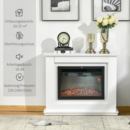 Electric Fireplace, 1000W/2000W, 20-25m² Coverage