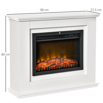 Electric Fireplace, 1000W/2000W, 20-25m² Coverage