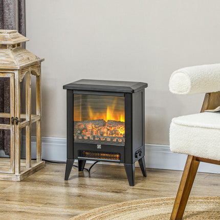 Electric fireplace heater, 1800W, LED Flame, Low noise