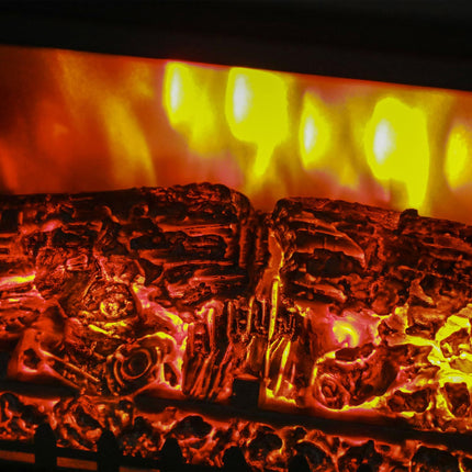 Electric fireplace heater, 1800W, LED Flame, Low noise