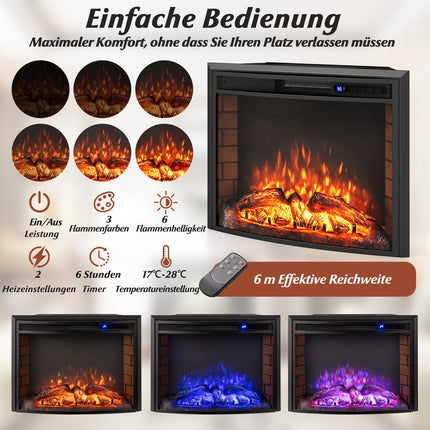 Elektrischer Kaminheizer, 1500W, Fernbedienung, Überhitzungsschutz