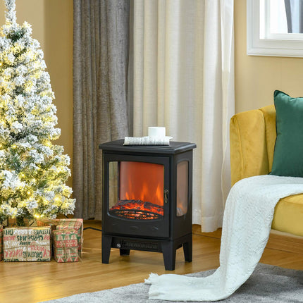 Electric Fireplace Heater, 900W/1800W, 3-Sided View