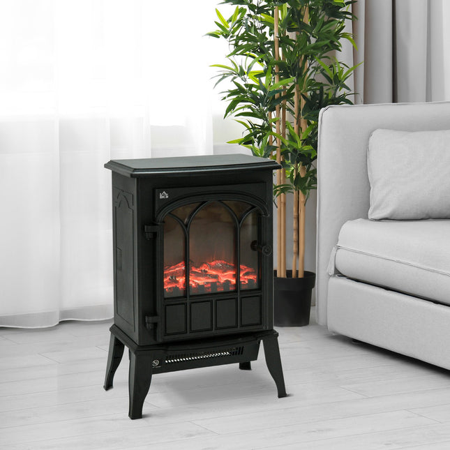 Electric fireplace, 2000W, LED flame, Low noise, Metal safety
