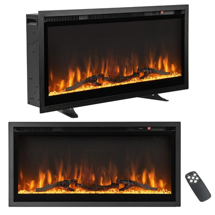 Electric Fireplace for Wall or Freestanding, 91.5 x 14 x 45 cm