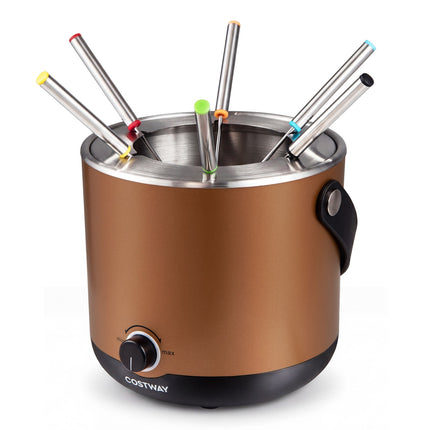 Elektrická sada fondue, 2L 800W, nerez, 6 vidliček