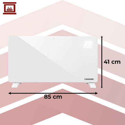 Elektrický skleněný topný panel, 2500W, WiFi a dálkové ovládání