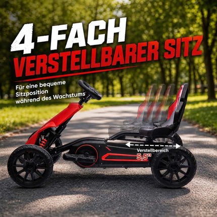 Electric Go-Kart for Kids, Adjustable Speed, EVA Wheels
