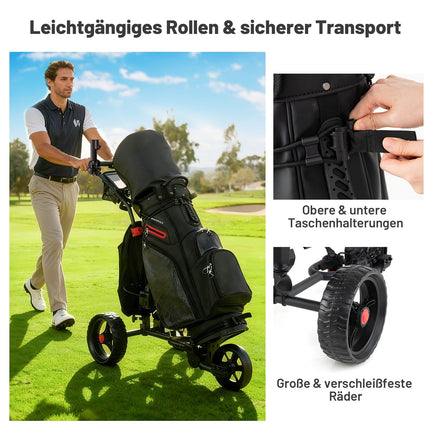 Elektrický golfový vozík, tříkolový, nastavitelná rukojeť, USB port