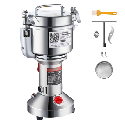 Electric Grain Mill Grinder, 2000W, 750g Stainless Steel