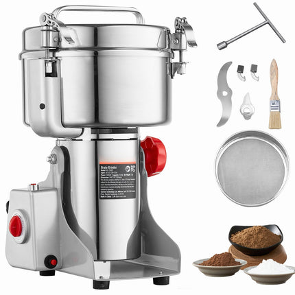 Electric Grain Mill Grinder 2500g, 3400W Swing Type