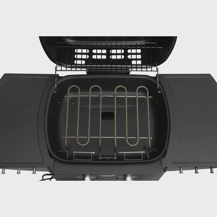 Elektrický gril s vozíkem, dvě zóny, 2300W, litinové rošty