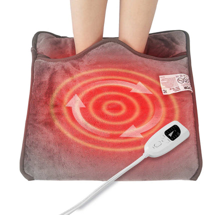 Electric Heated Foot Warmer Pad – 6 Heat Levels, Timer