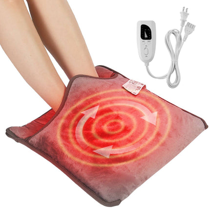 Electric Heated Foot Warmer Pad – 6 Heat Levels, Timer