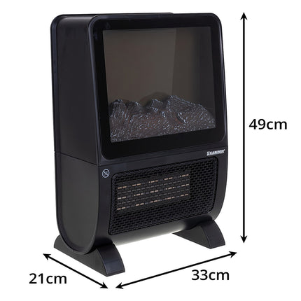 Elektrische kachel met 3D-vlameffect, 2000W, afstandsbediening