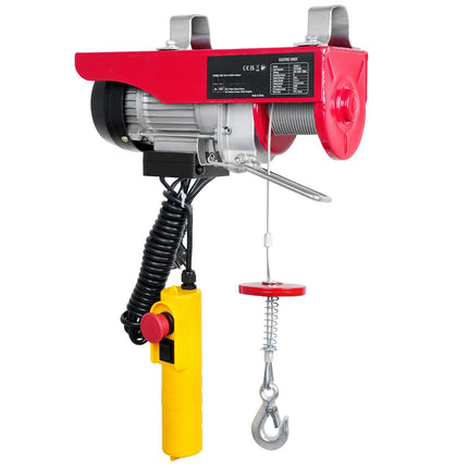 Electric Hoist 550 lb, 220V 510W, 12 m Lift, Remote