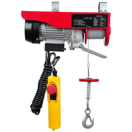 Electric Hoist 550 lb, 220V 510W, 12 m Lift, Remote