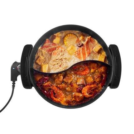 Electric Hot Pot 5L With Divider, 1360W Temp Control
