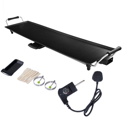 Elektrická grilovací deska pro vnitřní použití, 1800W, nastavitelná teplota, 90x23 cm