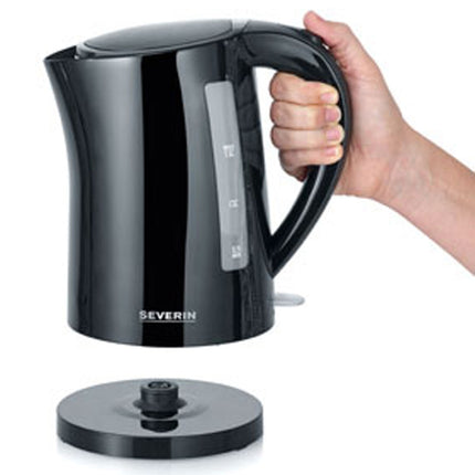 Elektrická rychlovarná konvice, 1.5L, 2200W, černá, skryté topné těleso