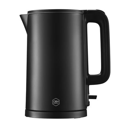 Elektrická rychlovarná konvice 1.5 L, dvoustěnná, automatické vypnutí, černá