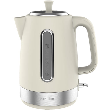 Electric Kettle, 1.7L 2200W, Cream & Chrome Design