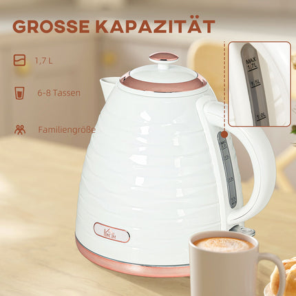 Elektrická rychlovarná konvice 1.7L, 2200W, rychlý var, vyjímatelný filtr