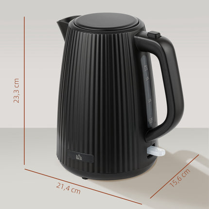 Elektrická rychlovarná konvice, objem 1.7L, automatické vypnutí, černá