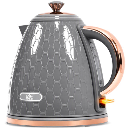 Electric Kettle, 2200W, 1.7L, Grey, Fast Boil, Filter