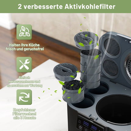 Elektrický kuchyňský kompostér, objem 4L, filtry proti zápachu