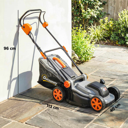 Elektrická sekačka na trávu, záběr 34cm, motor 1200W