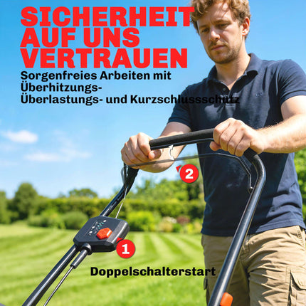 Elektrická sekačka na trávu, nůž 40cm, bezkartáčový motor 36V
